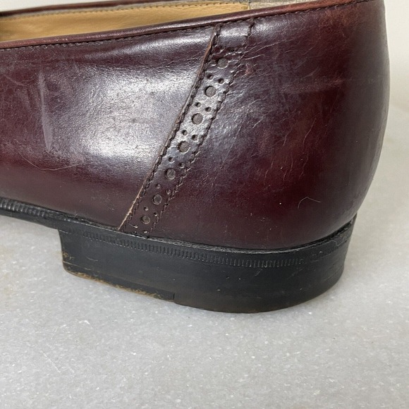 Salvatore Ferragamo Brogue Burgundy Brown Leather Tassle Loafer Shoes Men 8.5 D main image 12